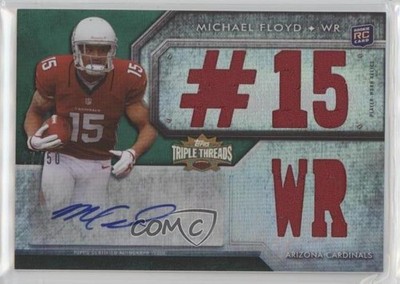 2012 Topps Triple Threads Emerald 7/50 Michael Floyd (#15 WR) Rookie Auto RC 0v1