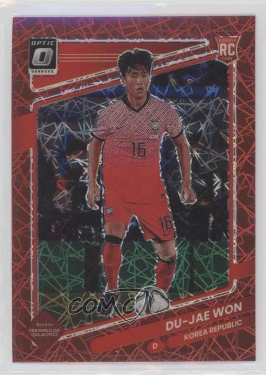 2021 Panini Donruss Road to Qatar Optic Red Velocity Prizm Du-jae Won #140 0g5j