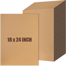 30 Pack Corrugated Cardboard Sheets for Shipping, 24 X 18 Inch