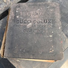Vtg 1960s DuPont DUCO DULUX Motor Car Paint Service Bulletin Color Chips Book