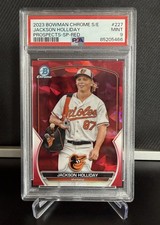 2023 Bowman Sapphire Jackson Holliday Image Variation RED REFRACTOR #5/5 PSA 9