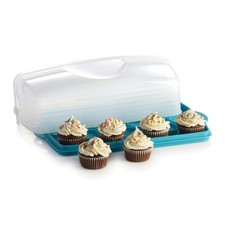    New 33 off  Tupperware Rectangle Cake Taker and 18 Cup Cakes Carrier