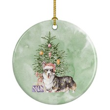 Corgi Pembroke Tricolor Christmas Presents Tree Ceramic Ornament CK8188CO1