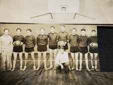 Roseburg Oregon OR 1929 High School Basketball Team Men Antique Old Photo