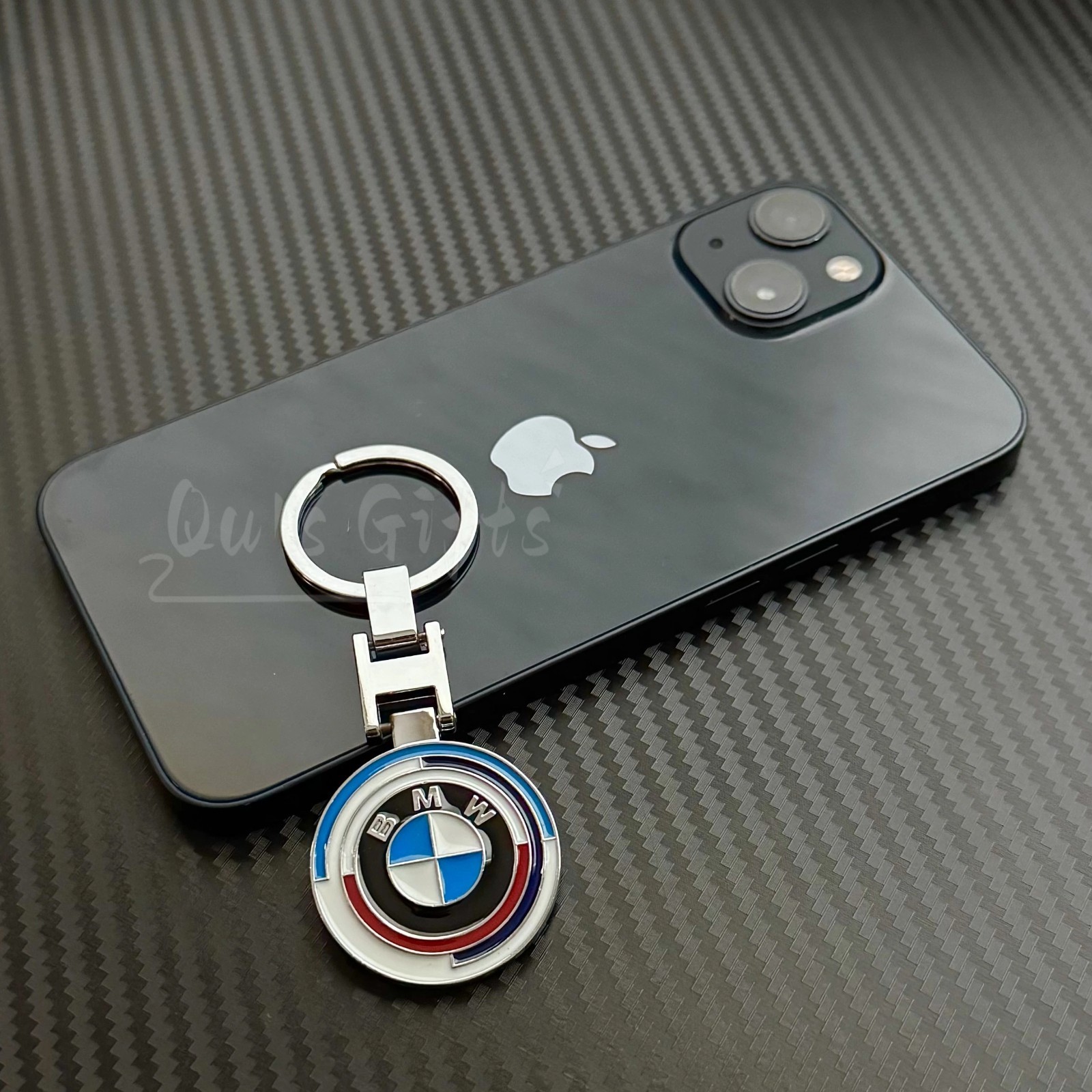 BMW 50th Anniversary Double-Sided Logo Enamel Keychain US Seller Free Shipping