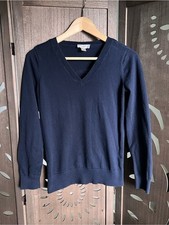 LOFT Navy V-Neck Pullover Sweater