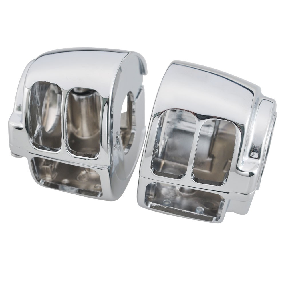 Chrome Hand Control Switch Housing Covers For Harley Sportster 1200 Softail Dyna