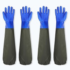 Extra Long Rubber Gloves Elbow Length Dishwashing Cleaning Heavy Duty Pool Pond