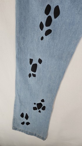 Steady Hand Womans Law Jeans Classic Cut Paw Print Straight Leg Size 26 - Picture 5 of 9