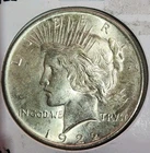 1922 Peace Dollar  Silver  AU
