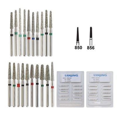 Dental Diamond Burs FG Round End Taper Super Coarse Fine Grit High Speed 856 850