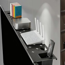 TV Top Storage Shelf Premium Hollowout Design for Remote Cable Box Speakers