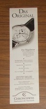 Seltene Werbung vintage CHRONOSWISS REGULATEUR Uhr - Das Original 1996