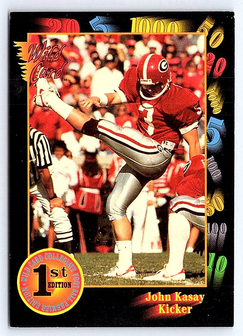 John Kasay 1991 Wild Card Draft #40 Georgia Bulldogs