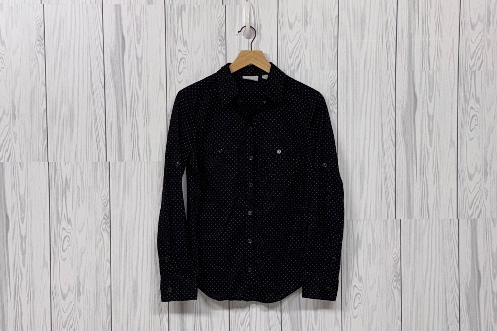 New York and Company shirt womens size medium button up long sleeve top