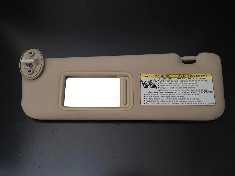 2007-2009 LEXUS ES350 Sun Visor Pair Set Driver Passenger Left Right OEM BEIGE - Image 4 of 4