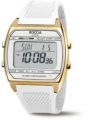 Boccia 3738-04 Mens Watch Titanium Digital Chronograph 37mm 5ATM