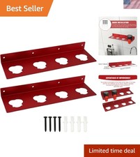 Lightweight Metal Battery Storage - Wall Mount Organizer for Milwaukee M12 Tools