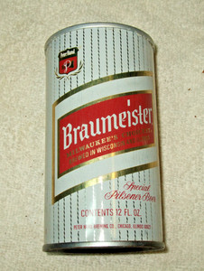 Braumeister Milwaukee's Choice Brewed in Wiscosin and Illinois SS Beer Can