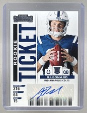 Riley Leonard 2025 Panini Select #42 Contenders Rookie Ticket RC Auto