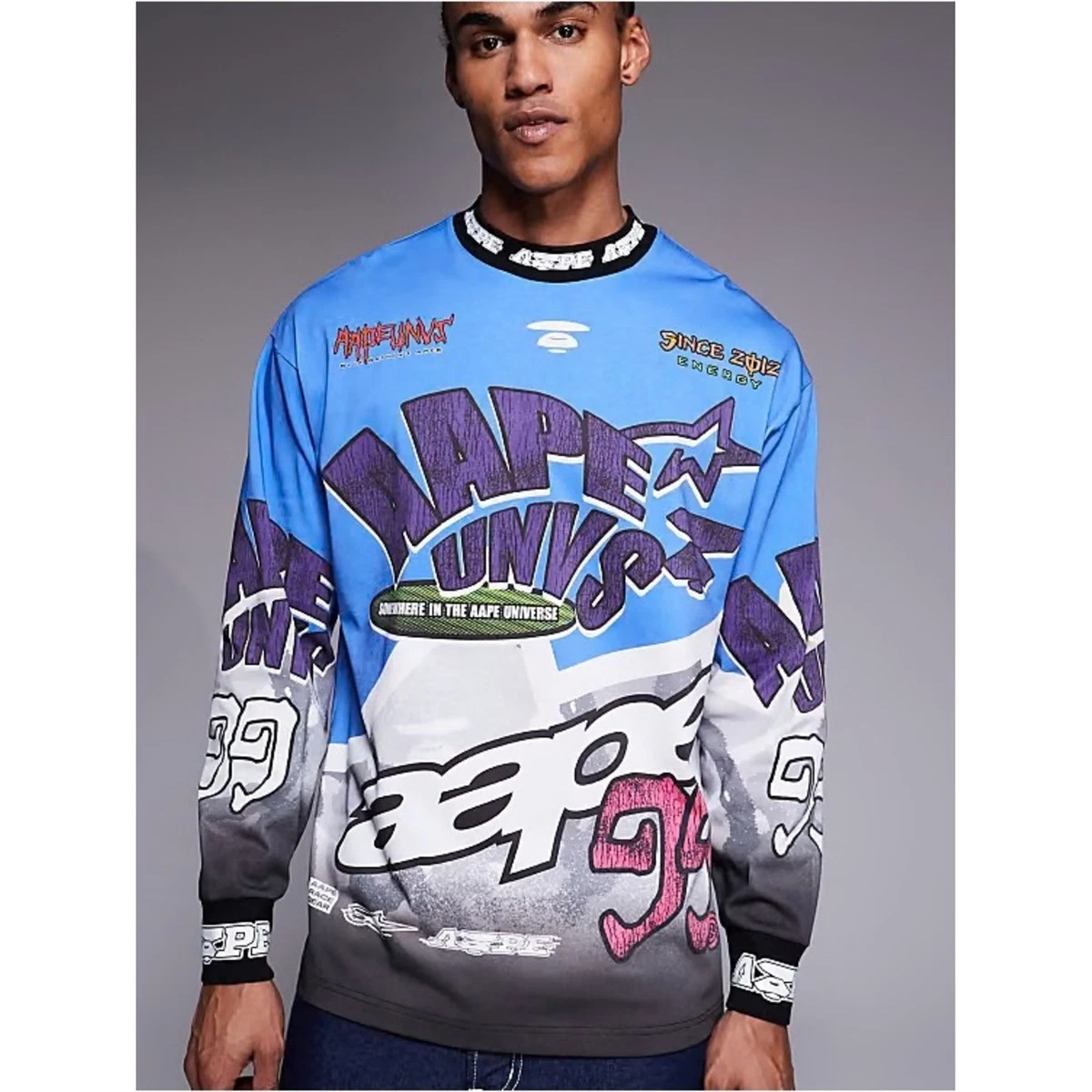 A Bathing Ape Long Sleeve Blue Shirts for Men for sale | eBay