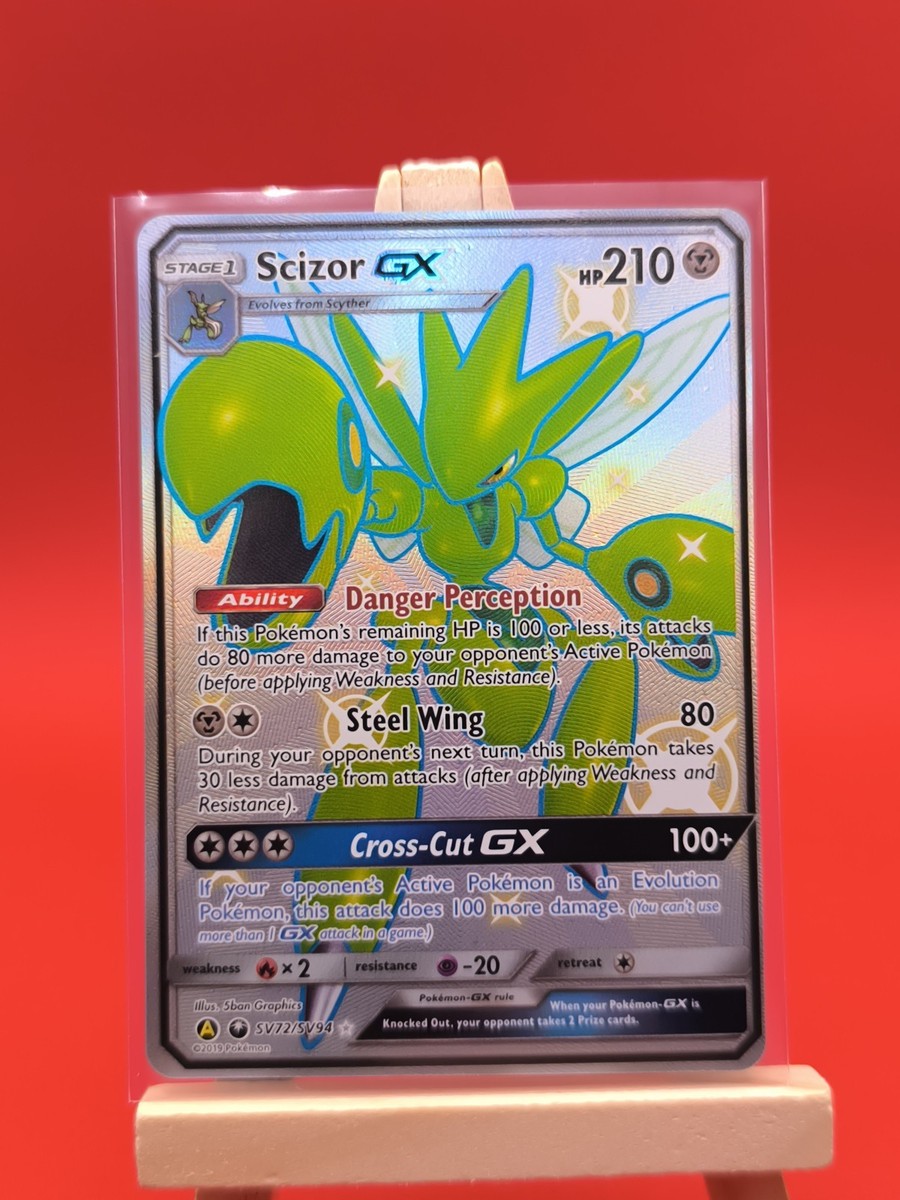 Scizor GX SV72/SV94 Hidden Fates Ultra Rare Shiny Vault Pokemon