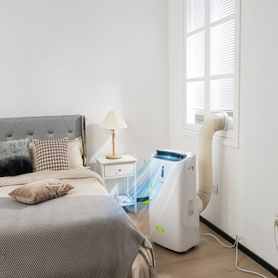 12000 BTU Portable 4-in-1 Air Conditioner Smart Control App Room AC White