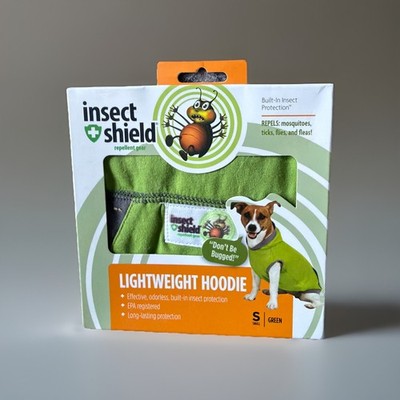 Insect Shield Lightweight Hoodie for Dogs (Size Small, Green). New In Box.