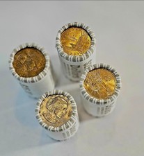 4 Sealed Bank Rolls $100 FV Golden Sacagawea / Presidential /SBA small dollars