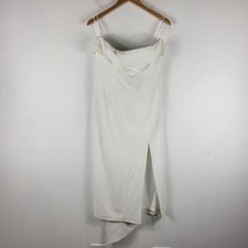 New Lulus Fabulous Phenomenon Ruched Bow Back Midi Sheath Wedding Dress XL