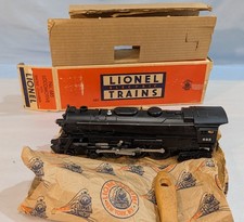 LIONEL POSTWAR 685 STEAM ENGINE W ORIG WRAP, BOX, INSERT (WS424)....TK
