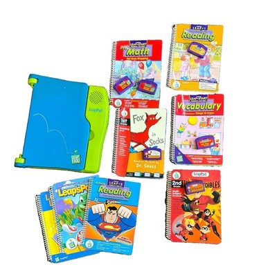 LeapFrog LeapPad Learning System 7 Books 6 Cartridges Tested Works Dr Seuss