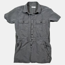 Outerknown Organic Cotton Linen Jumpsuit Charcoal Grey Women's Size X-Small