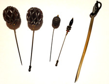 Hutnadel - Konvolut aus 5 einzelnen Nadeln