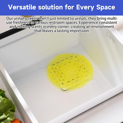 Urinal Screen Deodorizer 24 Packs Cakes Bulk Scented Anti-Splash Mats Fresh Pads
