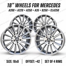 18 Wheels For Mercedes A200 A220 A250 A35 B250 Cla250 18x8 42 Rims Set 4