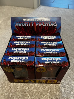 #ad MOTU Mighty Masters of the Universe Set of 8 He man Skeletor MAA Beast W Display $84.99