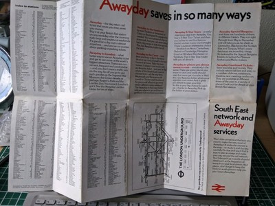 BritishS E Network & Awayday brochure / map 1985 published by B R Southern