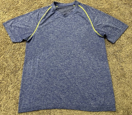 Lululemon Get Outside Get Sweaty SS Shirt Mens XL Blue Heather Performance