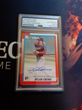 2025 Topps Series 1 - 1990 Topps ON CARD AUTO Dylan Crews #90A-DCR (RC) PSA