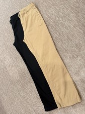 2 pair boys 14 Husky dress pants Khaki and Black from Childrens Place