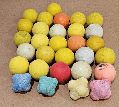 29 Used Lacrosse Balls Mutlticolor