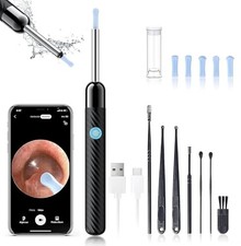 LEIPUT-X6 Ear Wax Removal Tool with 7 Pcs Ear Set Cleaner Camera - Black