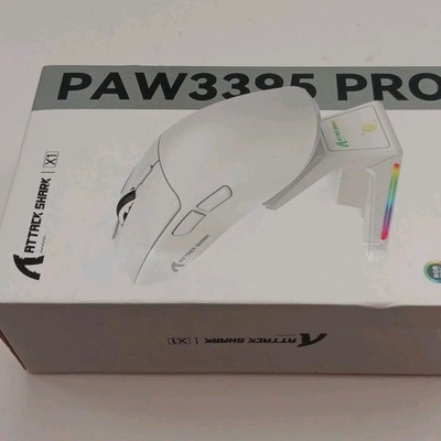Attack Shark X1 PAW3395 PRO Wireless/Bluetooth/Wired RGB 40000 DPI Mouse White