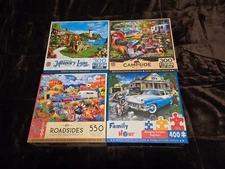 Master Pieces Jigsaw Puzzles Lot Of 4 LITTLE RASCALS/ROADSIDES OF THE SOUTHWEST