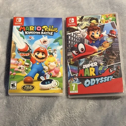 Nintendo Switch Game Lot: Mario + Rabbids Kingdom Battle & Super Mario Odyssey