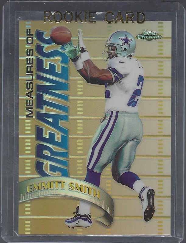 EMMITT SMITH 1998 TOPPS CHROME MEASURES OF GREATNESS REFRACTOR #12