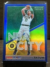 2019-20 Panini NBA Hoops Premium Stock - NBA City Blue #11 Jayson Tatum