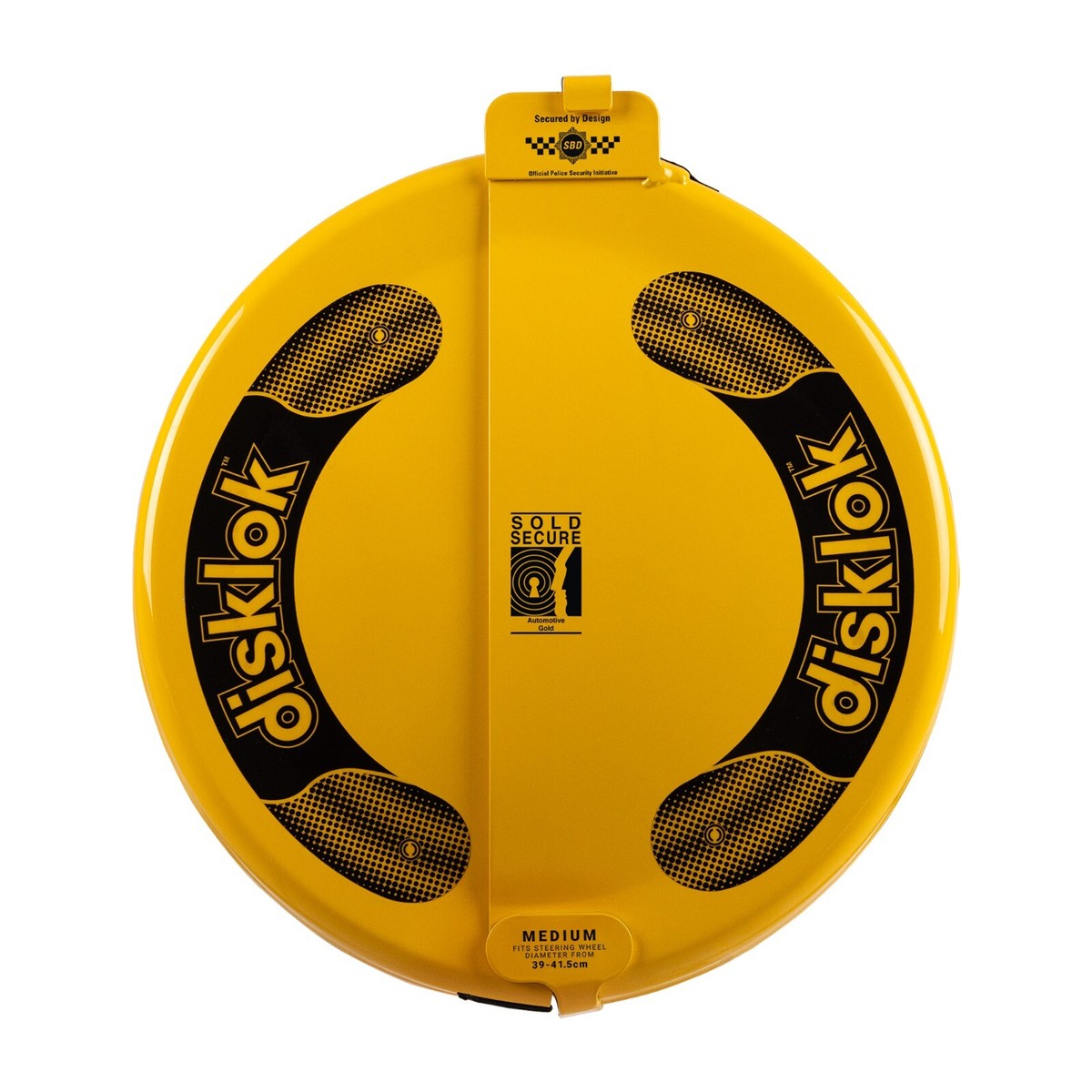 DISKLOK Gold Edition MEDIUM 39-41.5cm Yellow Steering Wheel Lock