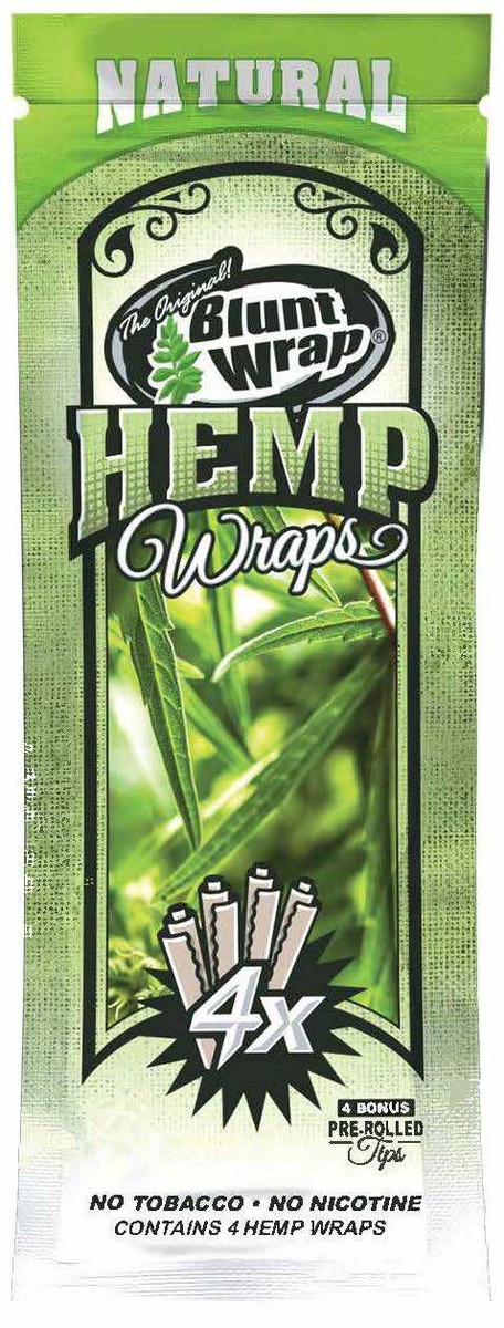 blunt wraps no tobacco The Original B Wrap Rolling Paper Natural Unflavored 60 Wraps Tips FULL  DISPLAY